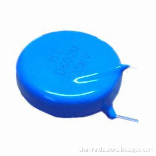 High-voltage Ceramic Capacitor, Up to 80KV, Radial Disc Type